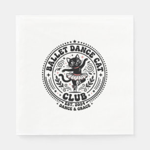 Ballet Dance Cat Pet Lover Shirt Art - Ballet Danc Napkin