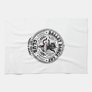 Ballet Dance Cat Pet Lover Shirt Art - Ballet Danc Tea Towel