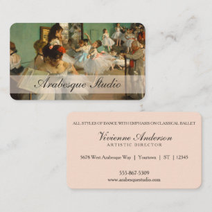Ballet Dance Class   Edgar Degas   Vintage Business Card
