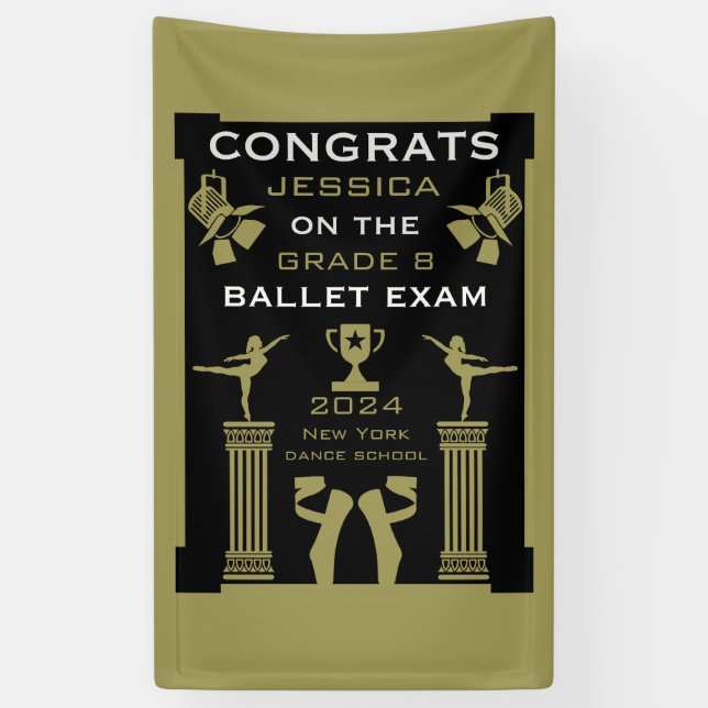 Ballet Dance Congratulations Banner (Vertical)
