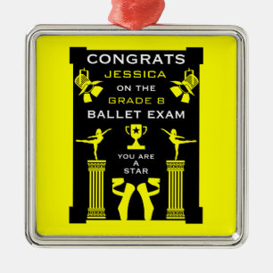 Ballet Dance Congratulations Metal Ornament