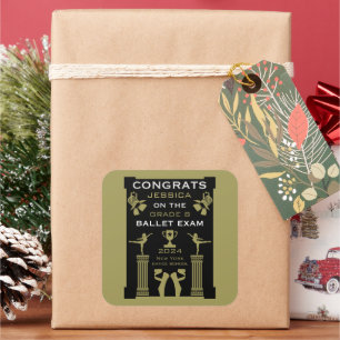 Ballet Dance Congratulations Square Sticker