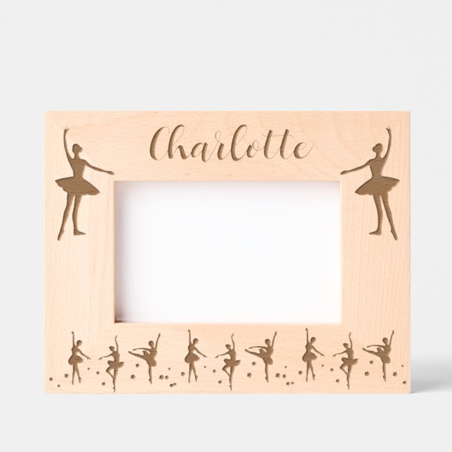 Ballet Dance Design Etched Picture Frame  (Front)