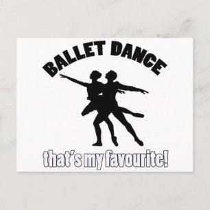 Ballet dance designs postcard