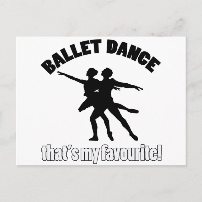Ballet dance designs postcard (Front)