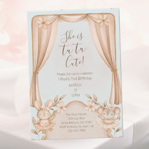 Ballet Dance Girls Second Birthday Invitation