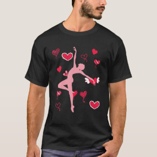 Ballet Dance Hearts En Pointe Dancing Ballerina Ba T-Shirt