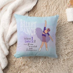 Ballet Dance Inspirational Square Throw Pillow