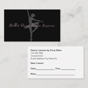 Ballet Dance Lessons Appointment Business Cards