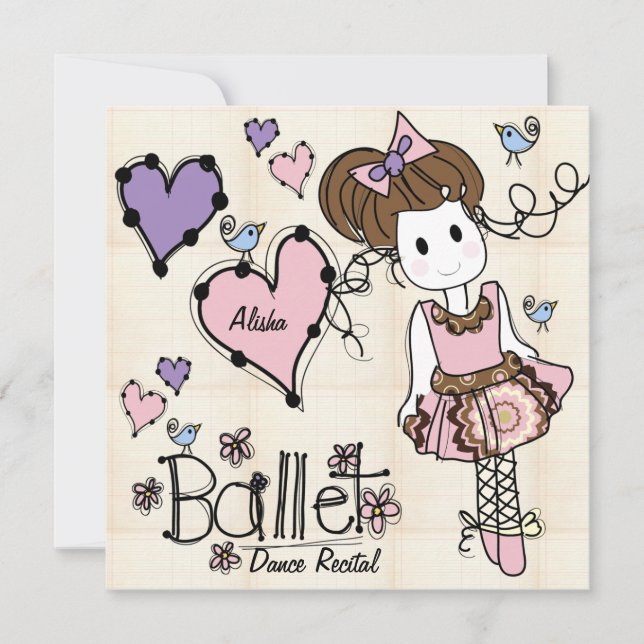 Ballet Dance Recital Invitation (Front)