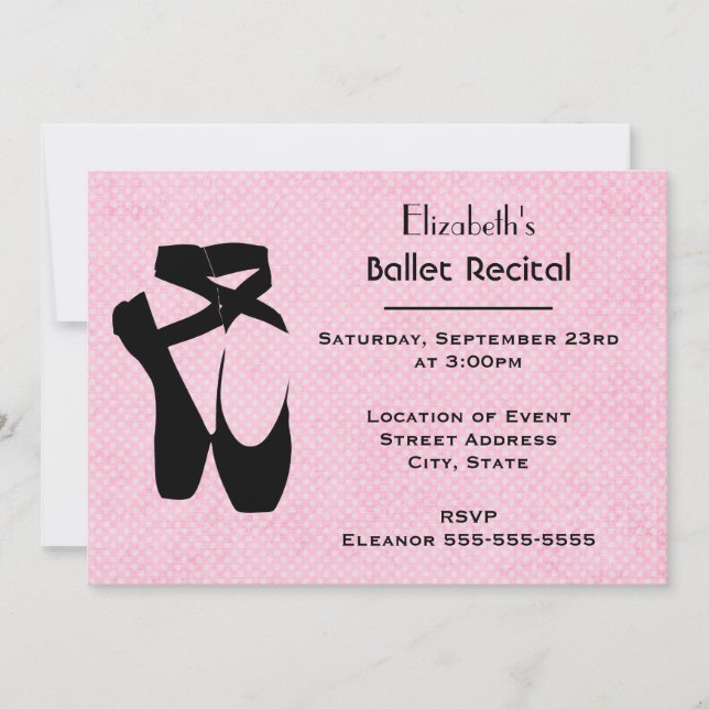Ballet Dance Recital Invitation (Front)