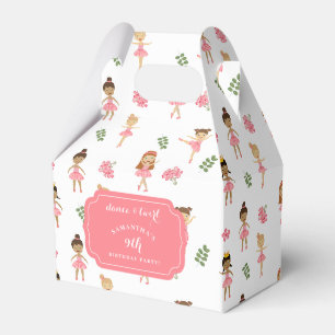 Ballet Dance & Twirl Pink Ballerina Birthday Favour Box