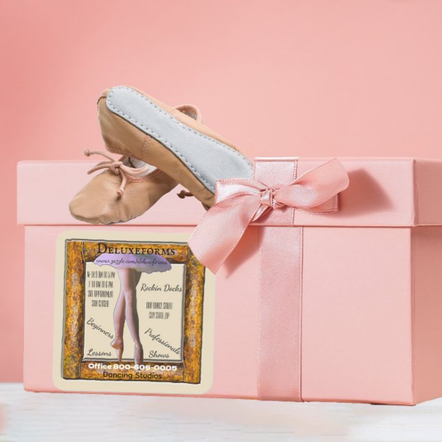 Ballet Dance Wood Square Sticker (Creator Uploaded)