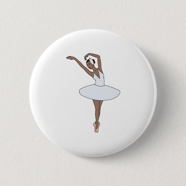 Ballet Dancer 6 Cm Round Badge (Front)