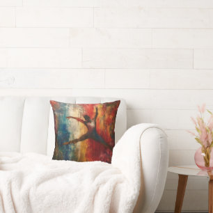 Ballet Dancer Abstract Art Cushion