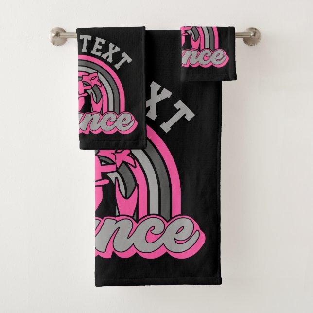 Ballet Dancer ADD TEXT Classic Dance Performer Bath Towel Set (Insitu)