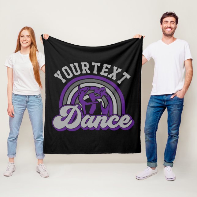 Ballet Dancer ADD TEXT Classic Dance Performer Fleece Blanket (In Situ)