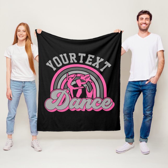 Ballet Dancer ADD TEXT Classic Dance Performer Fleece Blanket (In Situ)