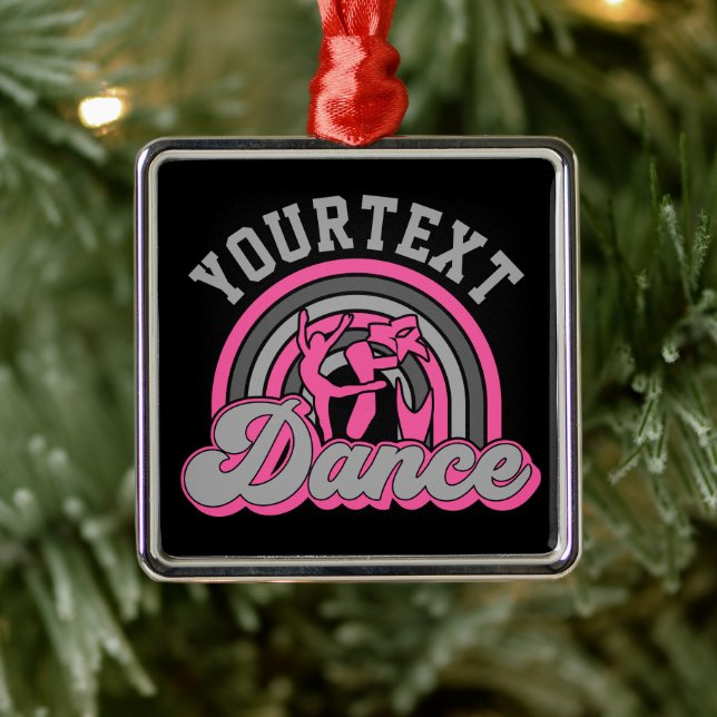 Ballet Dancer ADD TEXT Classic Dance Performer Metal Ornament (Tree)
