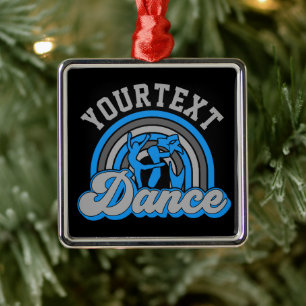 Ballet Dancer ADD TEXT Classic Dance Performer Metal Ornament