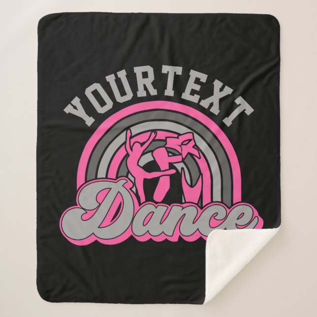 Ballet Dancer ADD TEXT Classic Dance Performer Sherpa Blanket (Front)