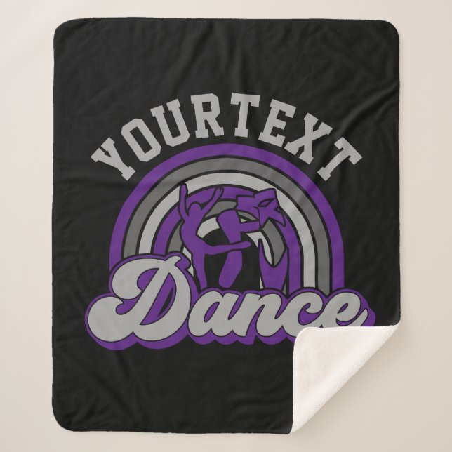 Ballet Dancer ADD TEXT Classic Dance Performer Sherpa Blanket (Front)