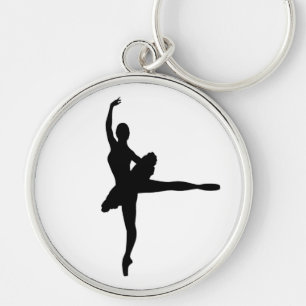 BALLET DANCER Arabesque (Ballerina silhouette) v2 Key Ring