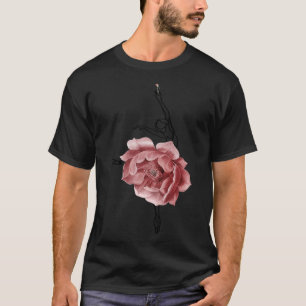 Ballet Dancer Ballerina Dance Floral Roses T-Shirt