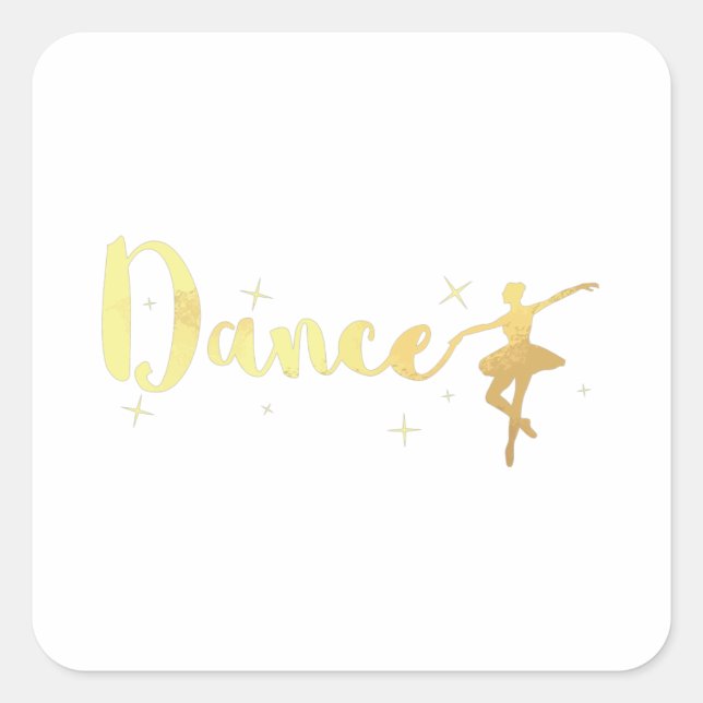 Ballet Dancer | Ballerina Tanzsport Gifts Square Sticker (Front)