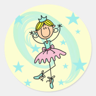 Ballet Dancer - Blonde T-shirts and Gifts Classic Round Sticker