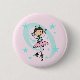 Ballet Dancer - Brown T-shirts and Gifts 6 Cm Round Badge