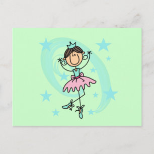 Ballet Dancer - Brown T-shirts and Gifts Postcard