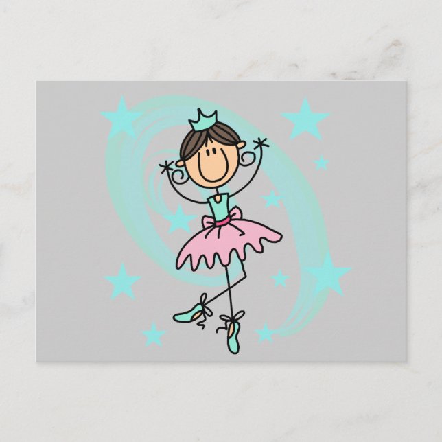 Ballet Dancer - Brown T-shirts and Gifts Postcard (Front)