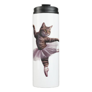 Ballet Dancer Cat Thermal Tumbler