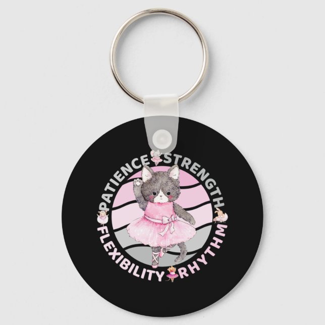 Ballet Dancer Core Values - Ballerina Key Ring (Front)