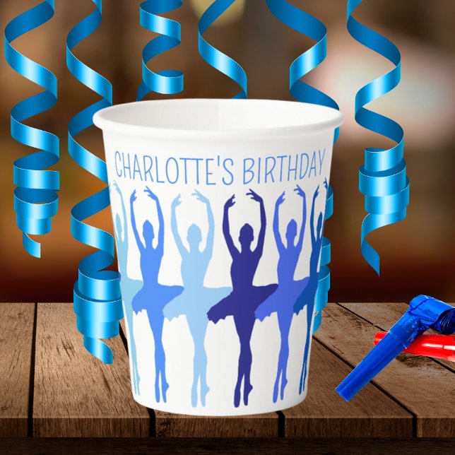 Ballet Dancer Custom Birthday Party Paper Cups (Creator Uploaded)