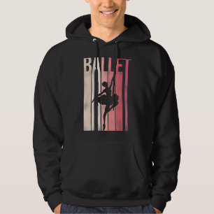Ballet Dancer Dance Girl Ballerina Retro Vintage B Hoodie