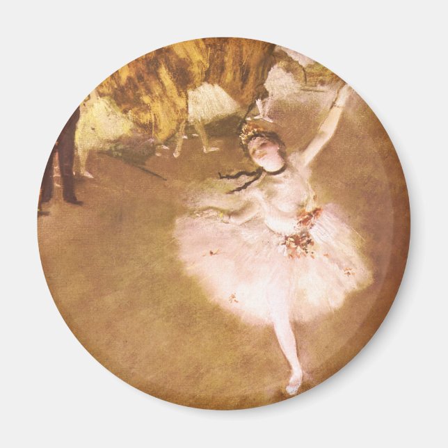 Ballet Dancer Degas Star Painting Magnet (Front)
