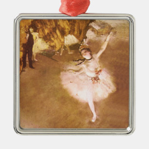 Ballet Dancer Degas Star Painting Metal Ornament