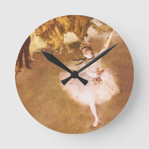 Ballet Dancer Degas Star Painting Round Clock