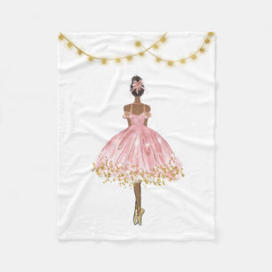 Ballet Dancer Fleece Blanket