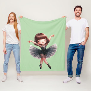 Ballet Dancer Fleece Blanket