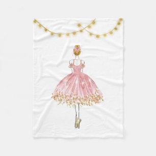 Ballet Dancer Fleece Blanket