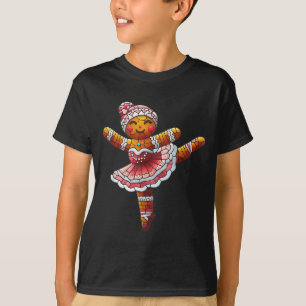 Ballet Dancer Gingerbread Christmas Dance Teacher  T-Shirt