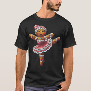 Ballet Dancer Gingerbread Christmas Dance Teacher T-Shirt