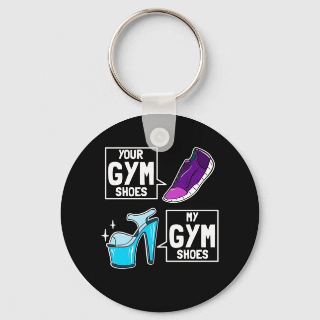 Ballet Dancer Gym Shoes Key Ring (Front)