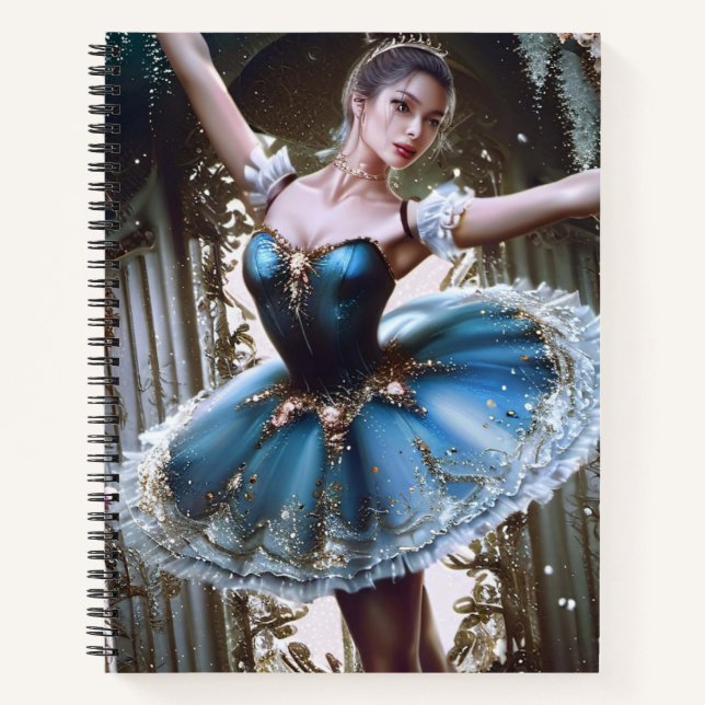 Ballet Dancer in a Blue Tutu Notebook (Front)