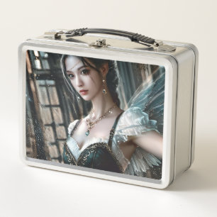 Ballet Dancer in a Green TuTu And Fairy Wings Metal Lunch Box