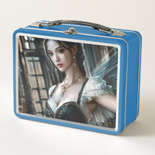 Ballet Dancer in a Green TuTu And Fairy Wings Metal Lunch Box