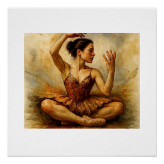 Ballet Dancer in Contemplation, Poster